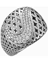 14K White Gold Pierced-Style Diamond Ring - 0.75 Ct. -- LIFETIME WARRANTY