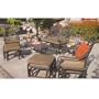 Darlee Santa Monica Cast Aluminum Outdoor Patio Glider Set With Cushions - Antique Bronze
