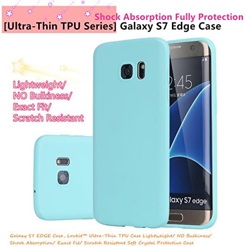 Galaxy S7 EDGE Case, Lovkit™ Ultra-Thin TPU Case Lightweight/ NO Bulkiness/ Shock Absorption/ Exact Fit/ Scratch Resistant Soft Crystal Protective Case for Samsung Galaxy S7 EDGE- Blue