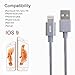Atill 2 Pack 10FT Nylon Braided Lightning USB Charging Cable Extra Long Cord for iPhone 6s 6s+ 6Plus 6, 5s 5c 5,iPad Air mini min2, iPad 4,iPod 5,iPod 7, iOS9. with Aluminum Connector. (space gray)