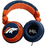 iHip NFH22DEB NFL Denver Broncos DJ Style Headphones, Blue/Orange