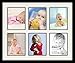 Art to Frames Double-Multimat-1055-61/89-FRBW26079 Collage Photo Frame Double Mat with 6 - 8x10 Openings and Satin Black Frame