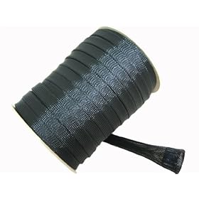 【クリックで詳細表示】約3倍ふくらむケーブル被覆保護用スリーブ (黒) 12φ 18M