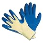 CUT RESISTANT GLOVES-100% KEVLAR�, Heavy Weight Textured Blue Latex Coated,large, (1 pair)