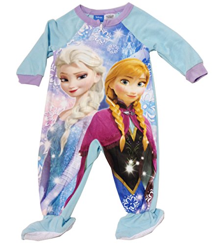 Frozen Elsa Anna Baby Toddler Fleece Sleeper Pajamas