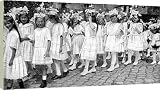 Box Canvas Print of Young girls at a church festival, Berlin, Germany, 12922. from Heritage-Images