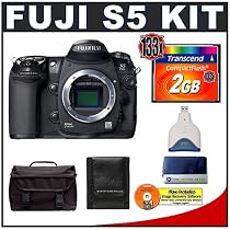 Fujifilm Finepix S5 Pro 12.3 Megapixel Digital SLR Camera + Transcend 2GB 133x Compactflash Card + USB Card Reader + Deluxe SLR Gadget Bag