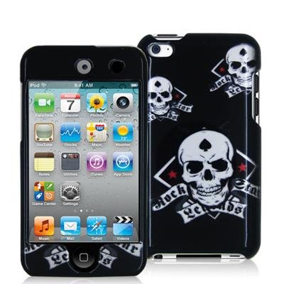 Best Cheap Rock Star Skull Design Crystal Hard Skin Case Cover for Apple Ipod Touch iTouch 4th Generation Gen 4g 4 8gb 32gb 64gb New By Electromaster