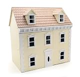 Cream Wooden 3 Storey Dolls House Kit