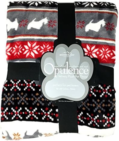 Berkshire Blanket Velvety Plush Euro Dog Fair Isle Pet Throw Blanket, 50 x 60