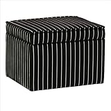 Dorel Home Products 3324 906 Sophie Revolution Ottoman, Black and White Stripe