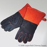 Review Copperfield  / Copperfield 74100 1 Pair of Heavy Duty Cowhide Woodburner's Gloves, Insulated, Black/rust