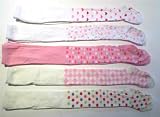 Soft Touch Girls White Tights With Pastel Coloured Design 12-18mths