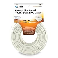 SWANN SW332-FC1 Siamese Coaxial and Power Fire-Rated Cable-100 ft