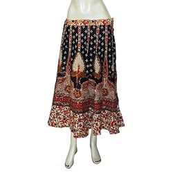Umbrella Cut Long Block Print A Line Size 18 (skt457a)