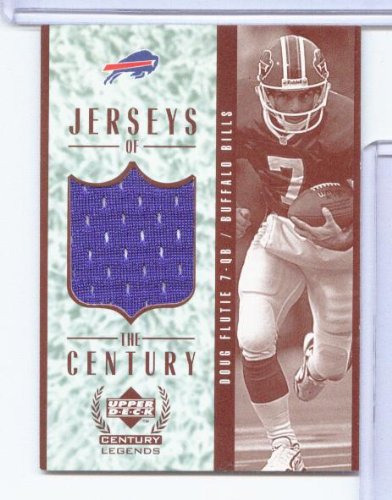 1999 Upper Deck Century Legends Jerseys of The Century GJ7 Doug Flutie Buffalo Bills (Piece of Authentic Game-Used Jersey - Football Cards)