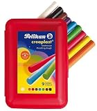 Pelikan 619890 - Creaplast Knetebox rot mit 14 Knetstangen in 9 Farben - 