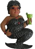 December Diamonds Cocoa Margarita African American Mermaid with Cocktail 3 1/2 inch Magnet with Red Rhinestone Jewelry...Beautiful!