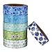 Mudder Washi Masking Tape Collection, Pack of 6 (Color Set 7)