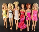 Set of 6 Designer Outfits Made to Fit the Barbie Doll with 6 Peices of Clothing