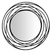 Black Round Metal Wall Mirror