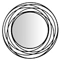 Black Round Metal Wall Mirror