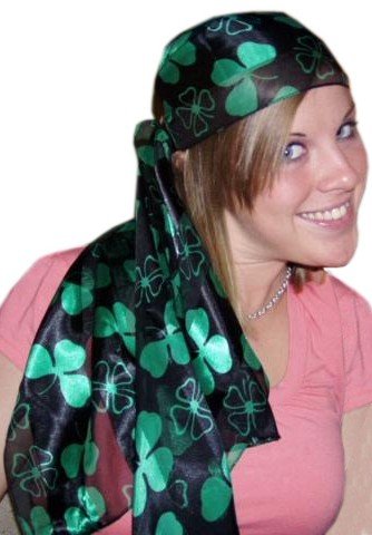 St.Patrick's Day Silk Shamrock Scarf
