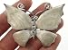 Hand Paint Pearlescent Enamel Wing Czech Crystal Rhinestone Butterfly Pin Brooch