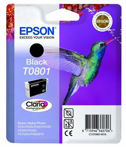 Epson T0801 Original Claria Black Ink Cartridge