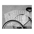 Torker Tri Star Metal Wire Basket Rear 23" x 18" x 11" White
