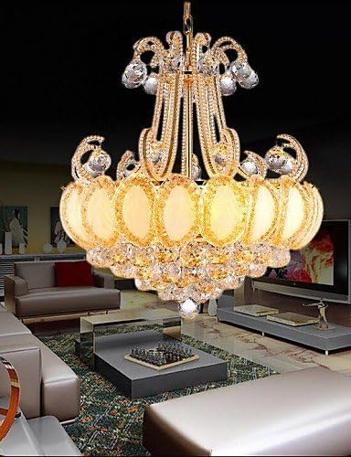 ZQ Individuality unique style Modern Luxury Chandeliers Crystal Living Room LED Pendant Light Diameter 50CM Contains 8 LED Bulbs , white-110-120v
