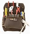 10 Pocket Oil Tanned Leather Contractors Tool Pouch / Nail Bag