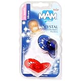 MAM Crystal Collection Orthodontic Pacifier, 6+ Months, 2-Count Pack (Pack of 6) - Colors May Vary