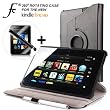 ForeFront Cases� H�lle f�r Kindle Fire HD 7 Zoll WLAN 16 GB + 32 GB - Kunstleder - St�nder-Funktion - magnetische Auto Sleep/Wake-Funktion - inklusive Eingabestift & Displayschutz - Schwarz