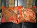 2 Orange Gujrati Embroidered Sari Toss Pillow Cushion Covers Free Shipping
