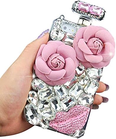 Figer Luxury 3D Handmade Crystal Sparkle Diamond Rhinestone Perfume Bottles Back Case Cover For Samsung Galaxy S6 Edge Plus