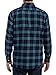 Mens 100% Cotton Flannel Shirt - [Navy-Green Plaid]- Medium
