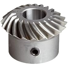 Boston Gear HLSK-L Series Spiral Miter Gear, 1:1 Ratio, 20 Degree Pressure Angle, 35 Degree Spiral Angle, Keyway, Steel with Hardened Teeth, Left Hand