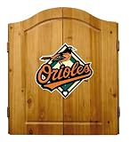 Imperial Baltimore Orioles Licensed Solid Pine Cabinet and Bristle Dartboard Set