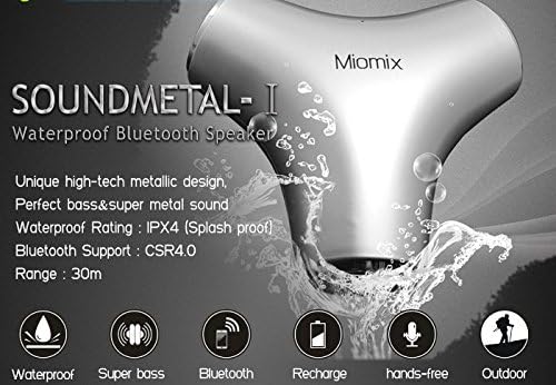Nature Tech NEW MIOMIX Bluetooth Shower Speaker Water Resistant Bathroom Wireless Built-in Mic, Change Tracks, Ultra Loud Bass Boost with Suction Cup and Hands-free Speakerphone Universal Bluetooth 3.0 for ALL Devices - Iphone 6, 6 Plus, Ipad Air 2, Ipad Mini 3, Ipod Touch 5, Samsung Galaxy S5, Note 4, Google Nexus 6, Motorola X, Galaxy Tablet and ALL Others!