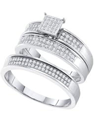 0.33CTW DIAMOND MICRO PAVE TRIO SET