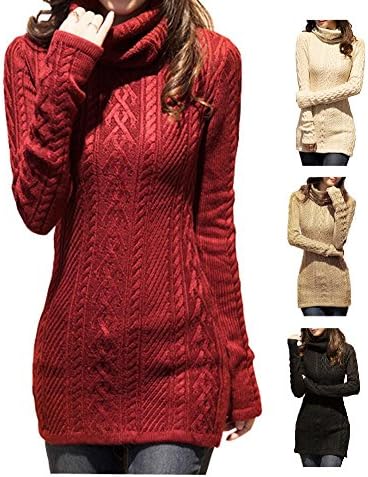 V28® Women Polo Neck Knit Stretchable Elasticity Long Sleeve Slim Sweater Jumper