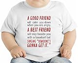 Good Friend Vs. Best Friend Funny Slogan オーガニックベビーTシャツ 12 - 18 Months