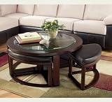 Marion Round Cocktail w/ 4 Backless Stools By Ashley Furniture