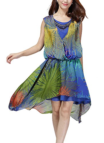 (ディーコッテ)D'Kotte レディース 春 夏 ワンピース ドレス ロング マキシ ノースリーブ カラフル エレガント neaa226