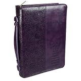 Purple "Faith" Bible / Book Cover - Hebrews 11:1 (Large)