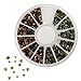 300pcs 3D Nail Art Tips Black Gems Crystal Glitter Rhinestone DIY Decoration Kit With Wheel