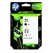 Original HP 21/22 Ink Cartridges Combo-Pack in Retail Packaging