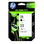 Original HP 21/22 Ink Cartridges Combo-Pack in Retail Packaging