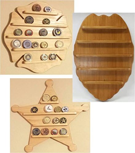 Wall Hanging Challenge Coin Holder - Display - Firefighter, Police, Sheriff - Maltese Cross, Badge, Deputy